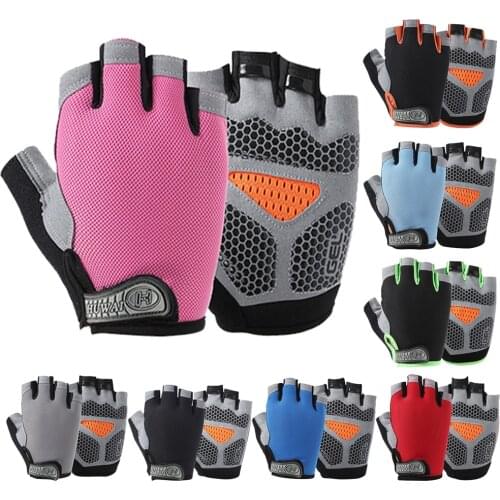 Professional Cycling Half Finger Gloves Men Women Anti-slip Anti-Sweat Breathable Anti-shock Sports Bike Bicycle Gloves Gift