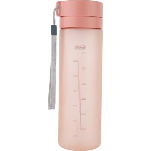 Simple And Stylish Plastic Water Cup Outdoor 800ml Large Capacity Sports Bottle Sealed Leak-Proof Bubble Tea Cup