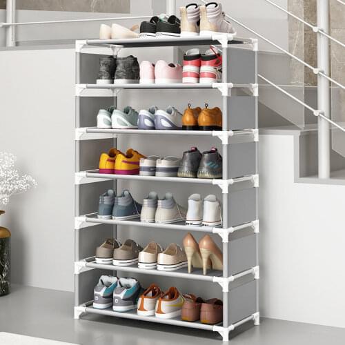 Simple Shoe Organizer Shelf Nonwoven Fabric Waterproof Shoe Cabinet Saving Space Entryway Organizer Holder Vertical Shoe Rack