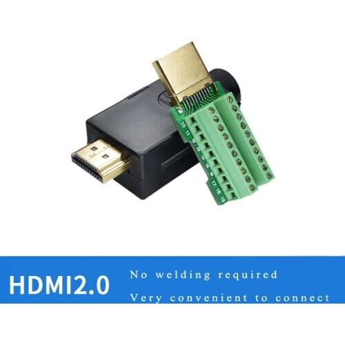 Hdmi connector male free welding HD line connector transfer terminal HDMI plug-in HDMI Own wiring