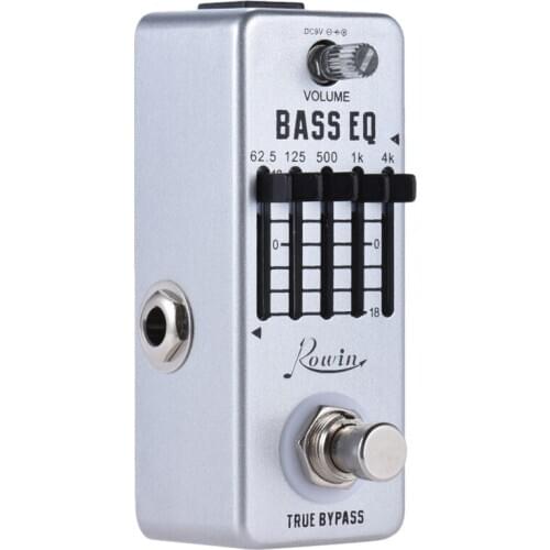 Rowin Lef-317B Bass Eq Equalizer Guitar Effect Pedal 5-Band Pedal Aluminum Alloy Body True Bypass