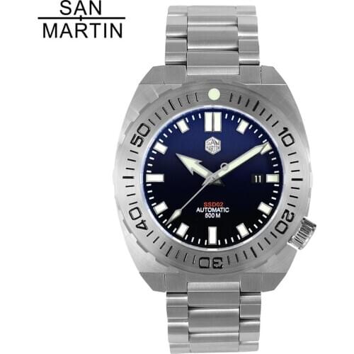 San Martin 500m Waterproof Automatic Diving Men Watches Sapphire Crystal MOP Stainless Steel Mens Wrist watch relogio masculino