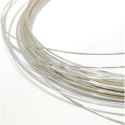 0.1mm 5meters 999 sterling silver wire DIY silver fittings round Solid Wire inlay Jewelry Making Accessories