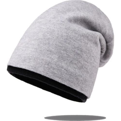 Wool Hat Winter Thickening Plush Windproof Warm Wool Knitted Eavesless Ear Protection Mens And Womens Hats Outdoor M9263