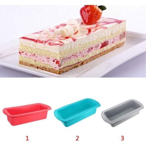 Silicone Layered Cake Mold Rectangular Silicone Bread Pan Toast Bread Mold Cake Tray Mould Non-stick Baking Tools