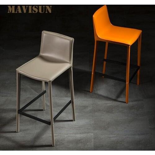 Modern Home Furniture Customized Upholstered Lounge Chair For Dining Room Living Room Bedroom Leisure High Bar Restaurant Stool