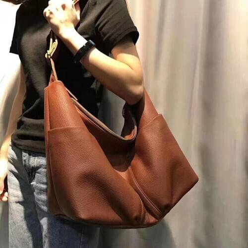 Large Capacity Women Shoulder Bags Casual Big Tote 2020 New High Quality Female Genuine Leather Crossbody Shopping Big Bag