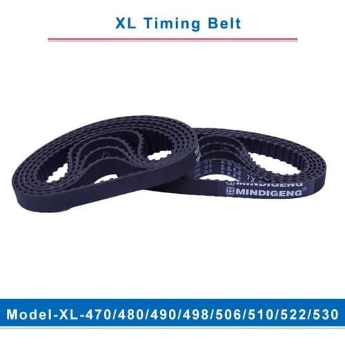 XL timing belt model-470XL/480XL/490XL/498XL/506XL/510XL/522XL/530XL belt teeth pitch 5.08mm width 10/15mm for XL timing pulley