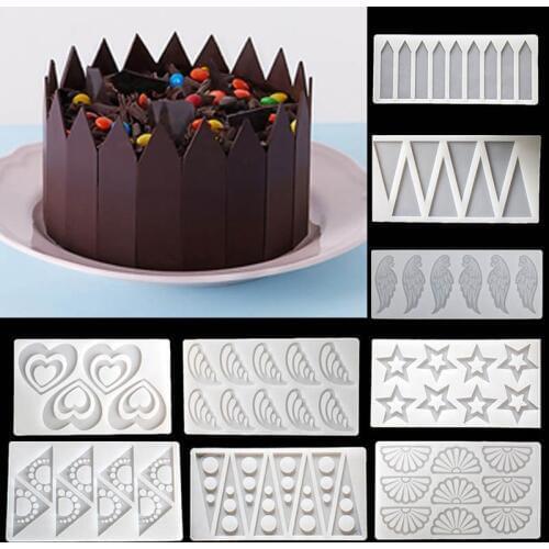 1pcs Cake Mold Sugar Craft Kitchen Gadgets Birthday Cake Border Stencil Cake Decor Tools Fondant Mould Baking Accessories