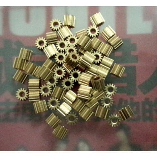 10pcs/Lot 0.3Modulus 15Teeth Inner Diameter 1.5mm/2mm Close Fit Copper Gear Thickness 4mm