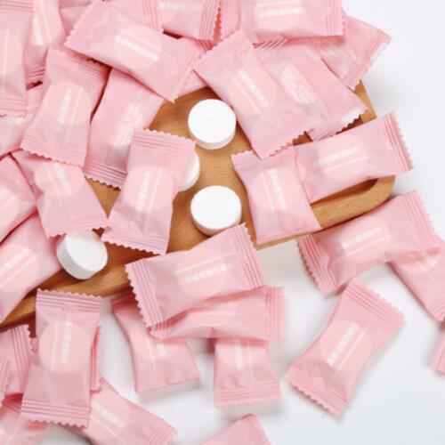 100PCS Compressed Towels Tablet Face Towel Coin Tissue Home Salon Travel Camping Home Guest Hotel Cleaning After Lunch Refresh