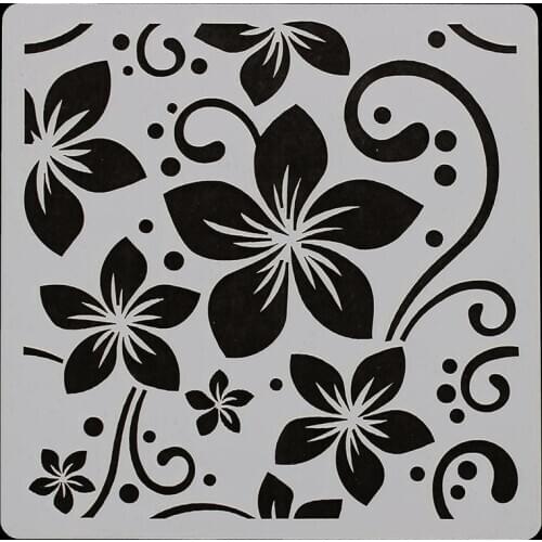 13*13 flower pvc Layering Stencils for DIY Scrapbooking/photo album Decorative Embossing DIY Paper Cards Crafts