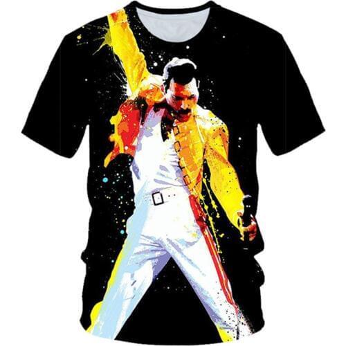 4-20 Years Old 2020 Summer Kids 3d T-shirt Boys Girl Freddie Mercury The Queen Band Tshirt Children Hip Hop Rock Hipster T shirt