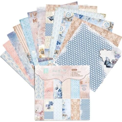 24 sheet LOVE YOU Scrapbooking background paper 6 inch pattern paper material for DIY photo album scrapbook junk journal