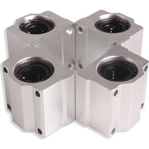 4 Pcs SC20UU 20mm Aluminum Linear Motion Ball Bearing Slide Bushing for CNC