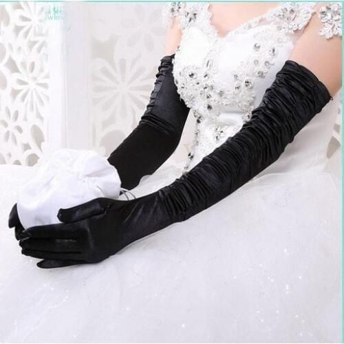 5pc / Lot 50cm Women lady dancing performance sexy long black gloves fashion evening party gloves wholesale free shipping