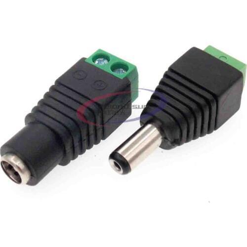 5 x Male + 5 x Female 2.1x5.5mm DC Power Cable Jack Adapter Connector Plug Led Strip CCTV Camera Use 12V