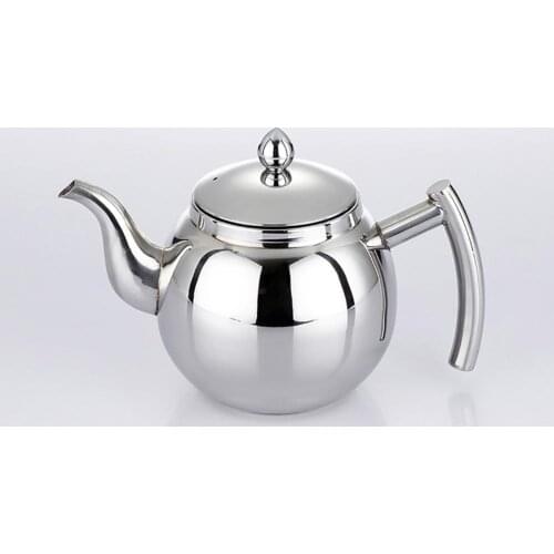 60% Hot Sales!!! 0.8/1L Stainless Steel Loose Tea Pot Strainer Filter Infuser Kettle Coffee Jug