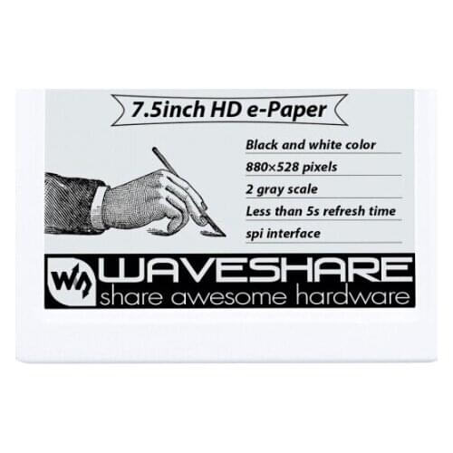 Waveshare 7.5inch Passive NFC-Powered HD e-Paper, No Battery