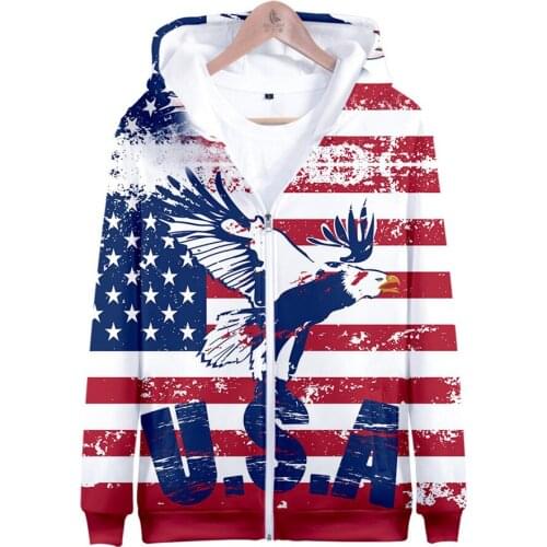 American Flag 3D Hoodies Sweatshirt Harajuku Men/women Oversized Autumn Winter Long Sleeve Hoodie Pullover Zipper Jacket Tops