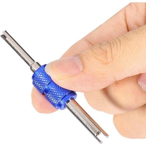 Car StylingCar Air Conditioning Repair Tools Automobile Valve Core Wrench Tire Remover Installer Blue Metal Handle Double End