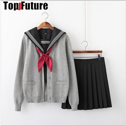 Basic JK uniform dress orthodox black Guanxi Lapel improved white three sailor suit Japanese summer student TOP SHIRT