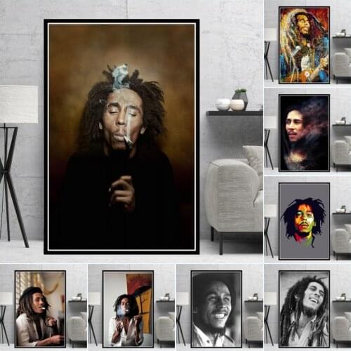 Bob Marley Singer Star RIP Canvas Painting Poster and Cuadros Print Wall Art Picture Home Decoration for Living Room Decor