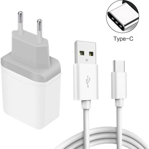 EU Plug Travel Charger Type-c Cable For Xiaomi 8 9 10 A3 Lite 9T K20 K30 Pro Cable Redmi 4X 5A 6A 6 5 Plus A1 A2 Micro USB Cable