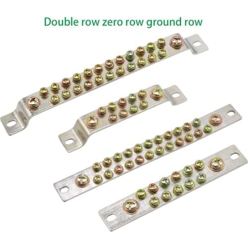 3 * 25 double row zero grounding bar 11-25 hole grounding wire terminal grounding distribution box zero line bar