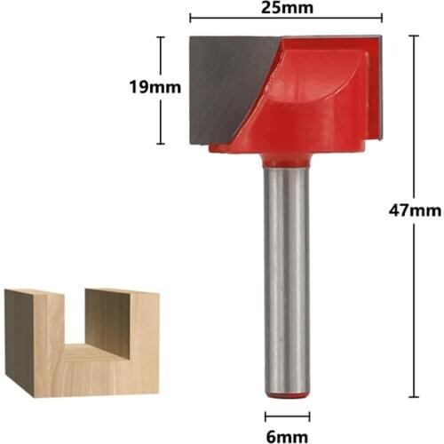 1pc 25mm wood router bits with 6mm bottom cleaning rod engraving bits t slot milling cutter for wood trimming