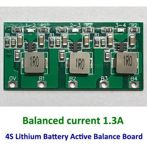 Inductive 2S 3S 4S Lithium Battery Active Balance Board Energy Transfer Board With Working Indicator 1.3A Current