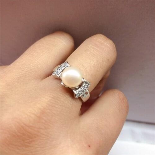 Ring Base Mountings Findings Settings Adjustable Ring Jewelry Parts Fittings Accessories for Pearl Beads Stones