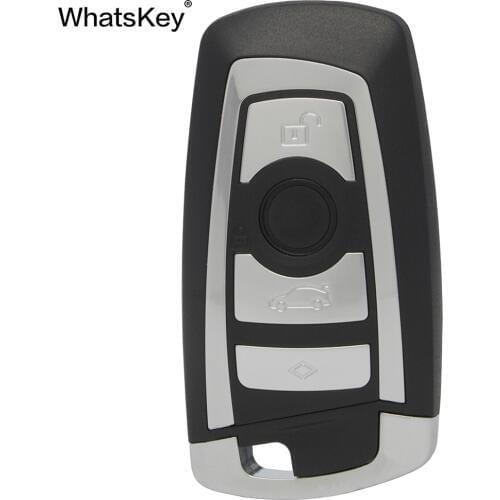 WhatsKey 3/4 Button Smart Car Key Shell Cover For BMW CAS4 3 5 7 Series E90 E92 F10 F20 F30 X5 Keyless entry Remote Key FOB Case