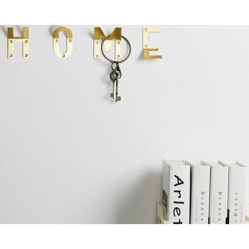 Letter-cap-hook Personality Brass Hook Decorating Creative Alphabet Hook on the Wall of Xuanguan Gate