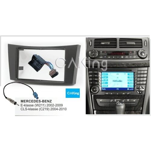 Fascia Radio Panel Harness Antenna for MERCEDES BENZ E klasse (W211) 2002-2009; CLS klasse (C219) 2004-2010 Dash Kit Facia Plate
