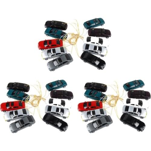 30x 1:100 HO Gauge Plastic Miniature Car Model Buildings Layout 48x17x12mm