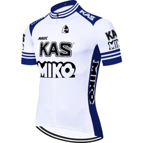 Kas Retro Maglia Uomo サイクリングジャージ Cycling Velo Homme 자전거의류 Mallot Verano Maillot Hombre Fietskleding Heren Jersey Ciclismo