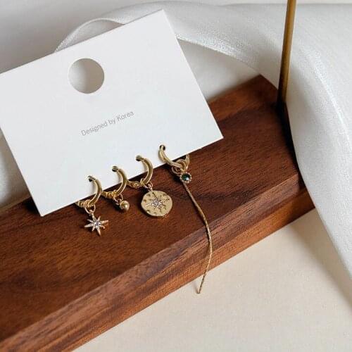 4 Piece Set of Earrings Simple and Small Earings for Women New Fashion Earrings