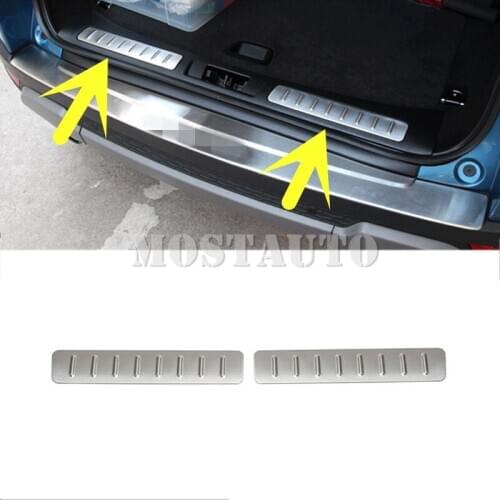 For Land Rover Range Rover Evoque Rear Bumper Cargo Door Sill Scuff Plate 2012-2018 2pcs Car Decor Car Accesories Interior