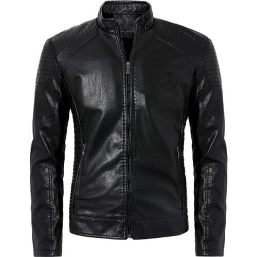 Mens Leather Jackets Coats Casual Plus Velvet Winter Coats Fashion Faux PU Jacket Men Comfortable Warm Leather Jacket Plus Size