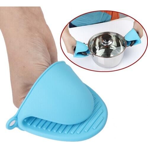 New Thicken Food Grade Silicone Anti-Hot Gloves Bowl Folder Kitchen Heat Insulation Plate Folder Baking Oven Hand Clip Mitts