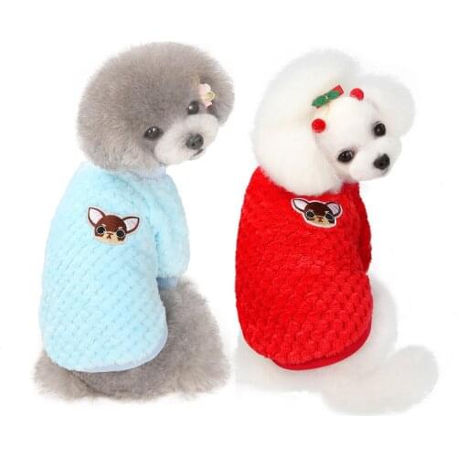 Dog Clothes Autumn and Winter Pet Clothing Puppy Fleece Small Dog Cat Coral Fleece Two-legged Coat Dog Clothes for Small Dogs