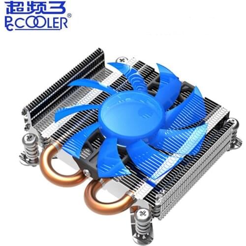 Pccooler S85 S89 2 Copper Heatstick 1U Ultra-thin CPU Cooler 8cm PWM Silent Fan and for HTPC Mini Case All-In-One 775 115X
