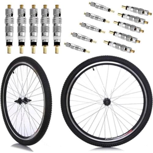 10pcs Valve Core Replacement Presta To Schrader French Air Pump Bicycle MTB/Road Bike Valve and Removal Tool Cycling Accessories