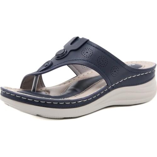 2021 Summer Women Slippers Flat Platform Shoes Flip Flops Ladies Beach Summer Women Shoes Women Wedge Sandals Shoes Plus Size 42