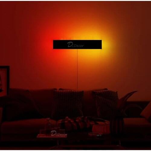 Modern Decor RGB LED Wall Lamp for Living Room Decoration Colorful Bedroom Bedside Wall Lights Remote Control Dining Room Lamps