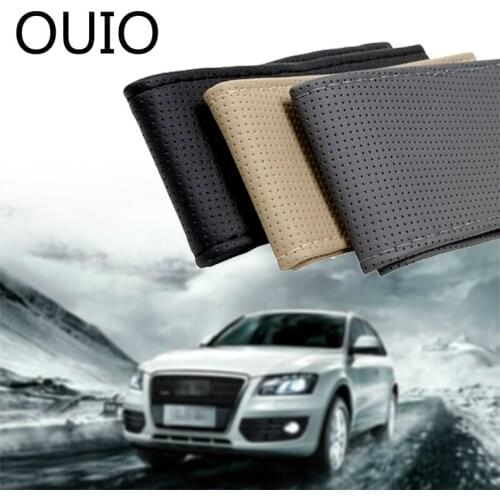 1Set Car steering wheel cover Leather Hand stitching For Chevrolet Cruze Aveo Lacetti Peugeot 206 308 407 3008 Tiguan 2019 2020