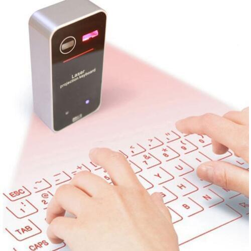 Upgraded Bluetooth Wireless Laser Keyboard Virtual Projection Speaker QWERTY Full Keyboard Layout Fast Accurate Data KB560S F1