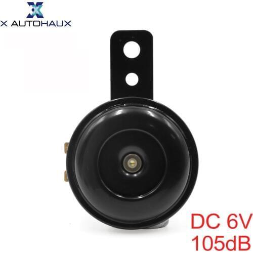 X AUTOHAUX Universal Car Horn Waterproof Black Mount Siren Electric Signal Horn DC 6V 105dB for Auto Vehicle Trucks Car