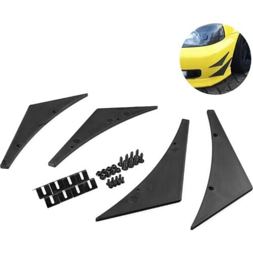 Universal Car Front Bumper Lip Splitter Auto Body Kit Car Spoiler Canards Valence Chin Accessory